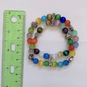 Semi-Precious Beaded Bracelet Multicolor Women and Kids